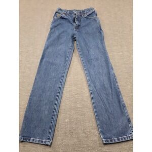 Wrangler Women's Blue Denim Jeans Straight Leg Classic Fit Casual Size Unknown